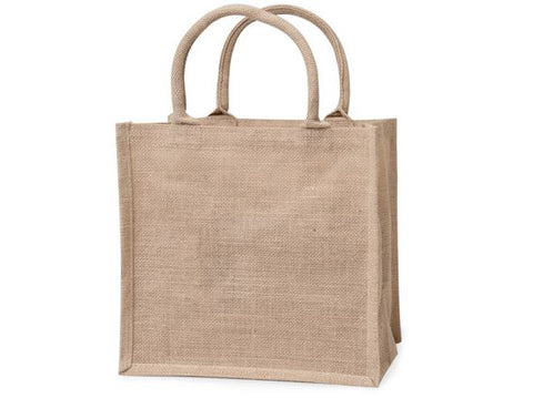 Jute Bag Natural 12x7x12 (includes ribbon, gift tag, & tissue/krinkle fill)