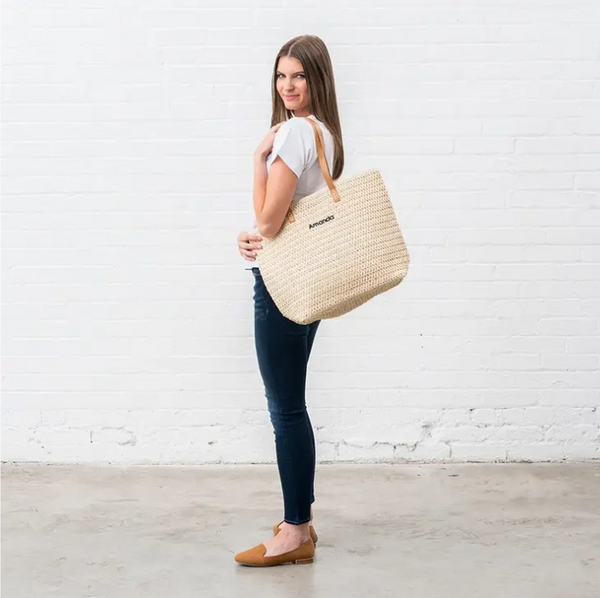 Woven Straw Tote - Create Your Own - Personalized