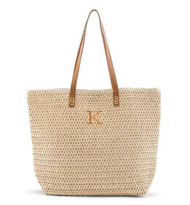 Woven Straw Tote - Create Your Own - Personalized