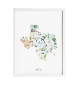 Watercolor Texas Map Create Your Own Wedding Welcome Gift