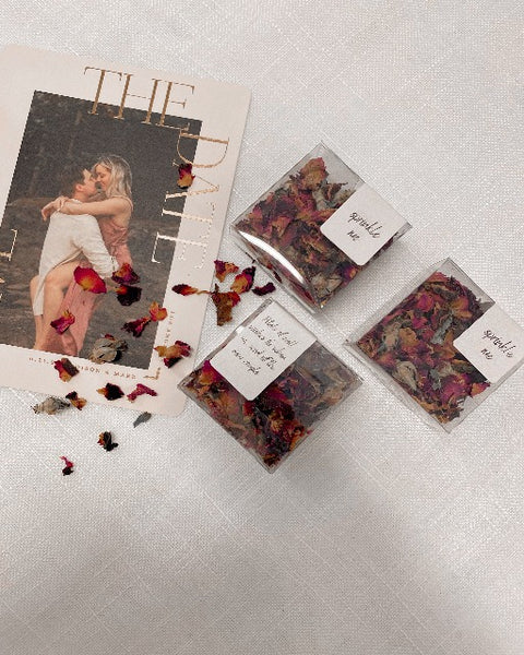 Rose Flower Confetti Favors Cubes