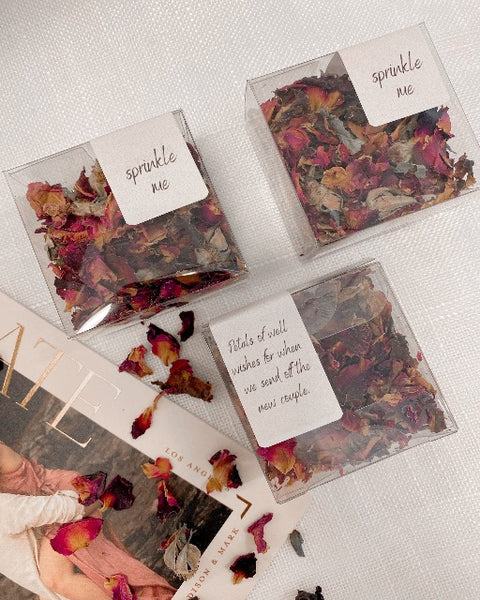 Rose Flower Confetti Favors Cubes