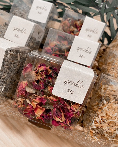 Rose Flower Confetti Favors Cubes